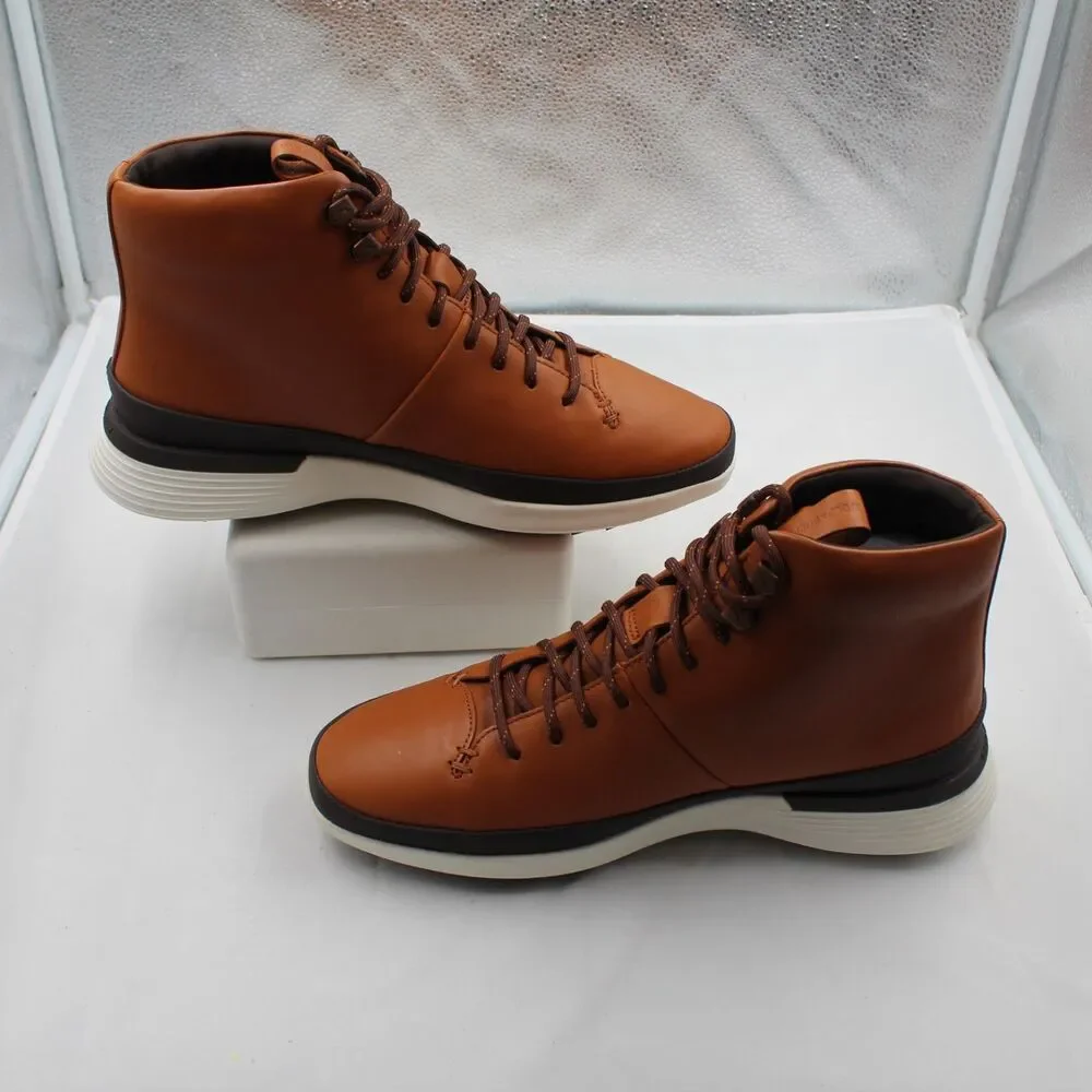 Wolf & Shepherd Crossover Hiker WTZ Mens Hiking Boots Sz 9 Honey White Leather